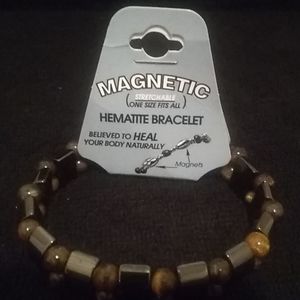 Hematite/tiger eye bracelet